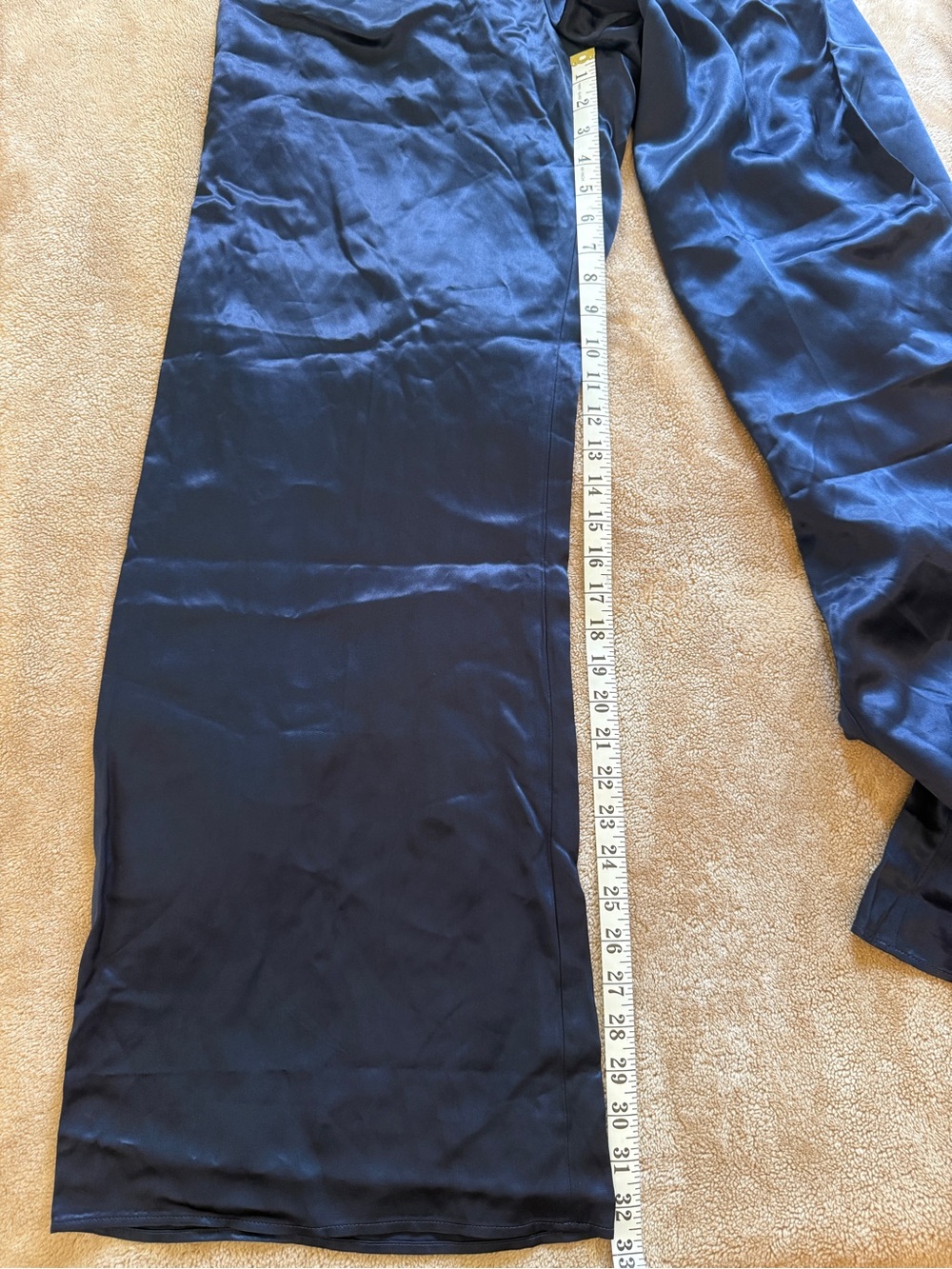 NWT JCrew Tall Cosmo pant in luster charmeuse - Navy - Small Tall - CN716 - Picture 12 of 14